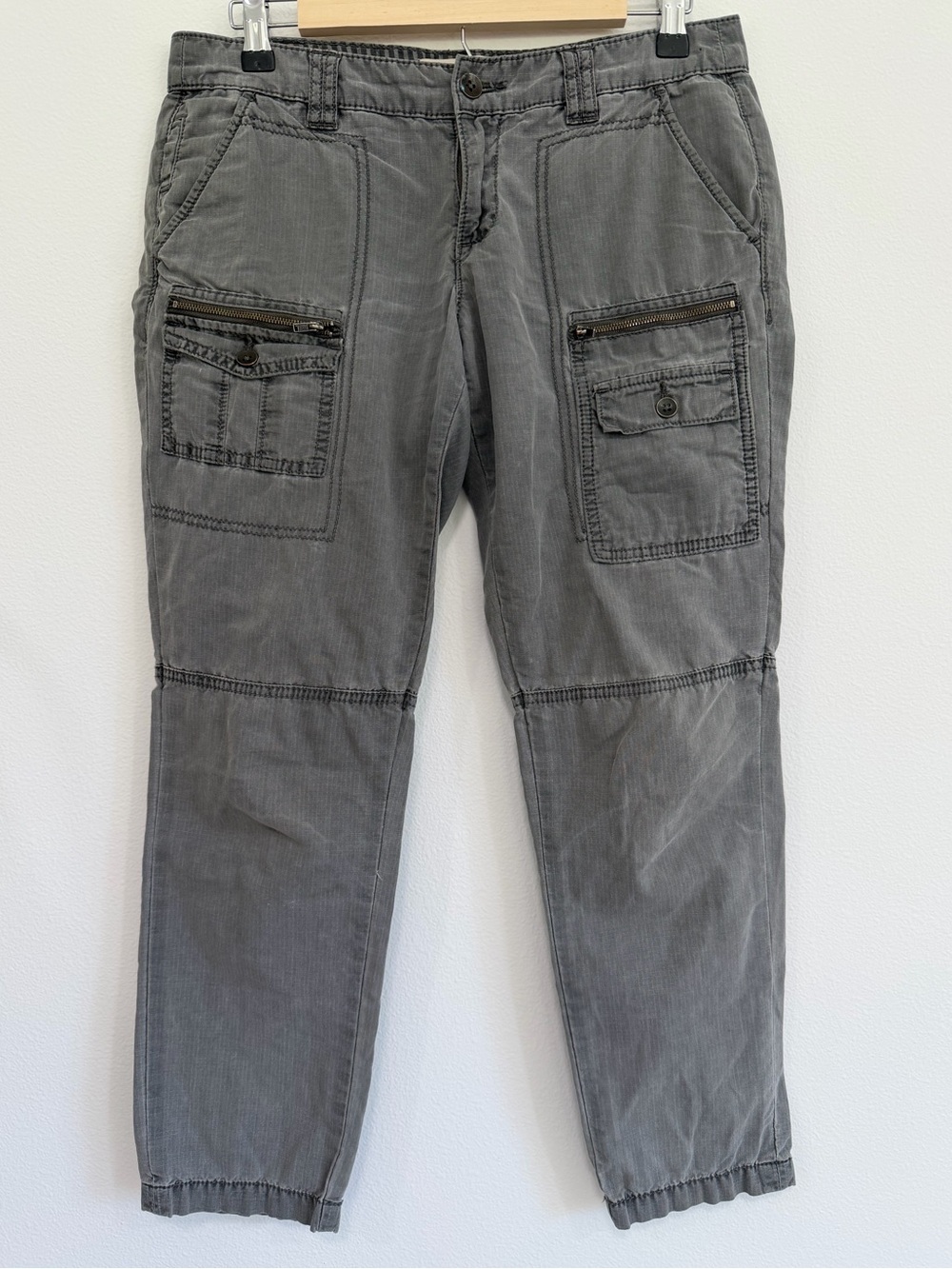 Anthropologie Hei Hei Utility Cargo Pants Gray Relaxed Fit 28P - Picture 2 of 5